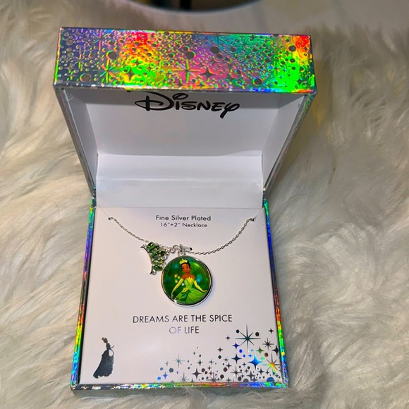 Disney Jewelry - Disney Tiana from the princess and the frog “Dreams are the spice…” Necklace NIB